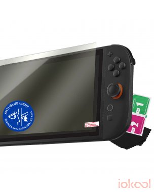 BLACKFIRE Set Protector Cristal Templado 9H ANTI-BLUELIGHT para SWITCH 2