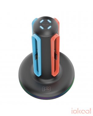 Imagen de Producto de BLACKFIRE Soporte Quad Carga RGB LED 4 mandos JOY-CON2 de SWITCH 2