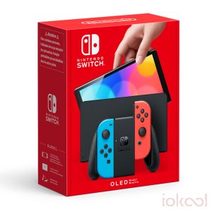 Imagen de Embalaje de Consola NINTENDO SWITCH (Modelo OLED) AZUL/ROJO NEÓN