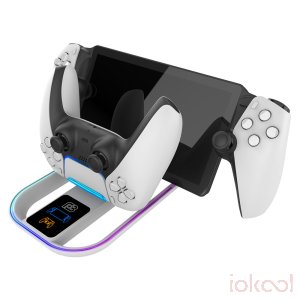 Imagen de Producto de BLACKFIRE Base de Carga Dual RGB LED para PSPortal y DualSense PS5