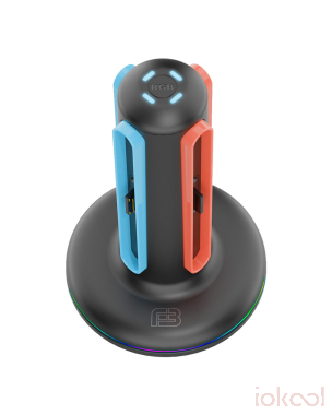 Imagen de Producto de BLACKFIRE Soporte Quad Carga RGB LED 4 mandos JOY-CON2 de SWITCH 2
