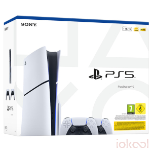 Imagen de Embalaje 3D de SONY Consola PS5 DISCO 1Tb (CFI-2116 Slim Chasis E) + 2 Mandos DualSense