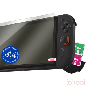 Imagen de Producto de BLACKFIRE Set Protector Cristal Templado 9H ANTI-BLUELIGHT para SWITCH 2