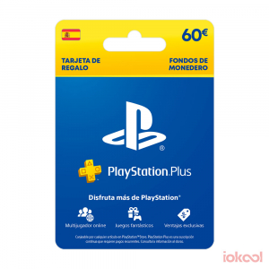 Tarjeta Prepago Recarga PlayStation Plus PSN de 60 Euros