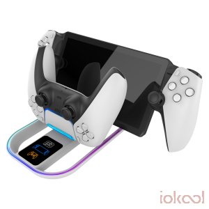 Imagen de Producto de BLACKFIRE Base de Carga Dual RGB LED para PSPortal y DualSense PS5