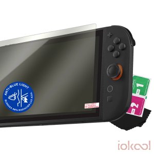 Imagen de Producto de BLACKFIRE Set Protector Cristal Templado 9H ANTI-BLUELIGHT para SWITCH 2