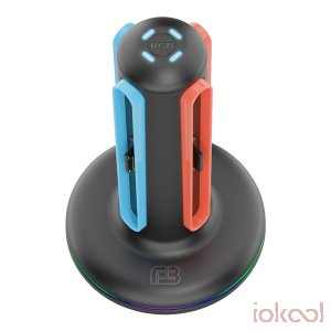 Imagen de Producto de BLACKFIRE Soporte Quad Carga RGB LED 4 mandos JOY-CON2 de SWITCH 2