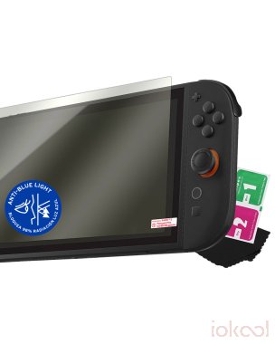 Imagen de Producto de BLACKFIRE Set Protector Cristal Templado 9H ANTI-BLUELIGHT para SWITCH 2