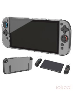 Imagen de Producto de BLACKFIRE Carcasa Rígida Crystal Transparente 3 Piezas para SWITCH 2