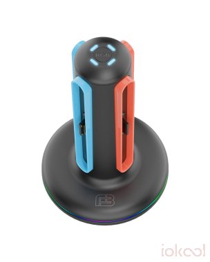 Imagen de Producto de BLACKFIRE Soporte Quad Carga RGB LED 4 mandos JOY-CON2 de SWITCH 2