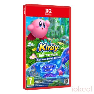 Carátula 3D de Juego SWITCH 2 - Kirby y la Tierra Olvidada (Nintendo Switch 2 Edition)