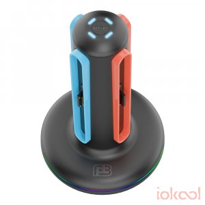 Imagen de Producto de BLACKFIRE Soporte Quad Carga RGB LED 4 mandos JOY-CON2 de SWITCH 2