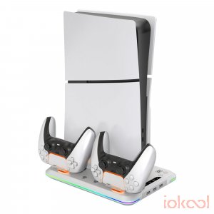 BLACKFIRE Base Multifunci&oacute;n y Carga Mandos RGB LED para PS5 SLIM